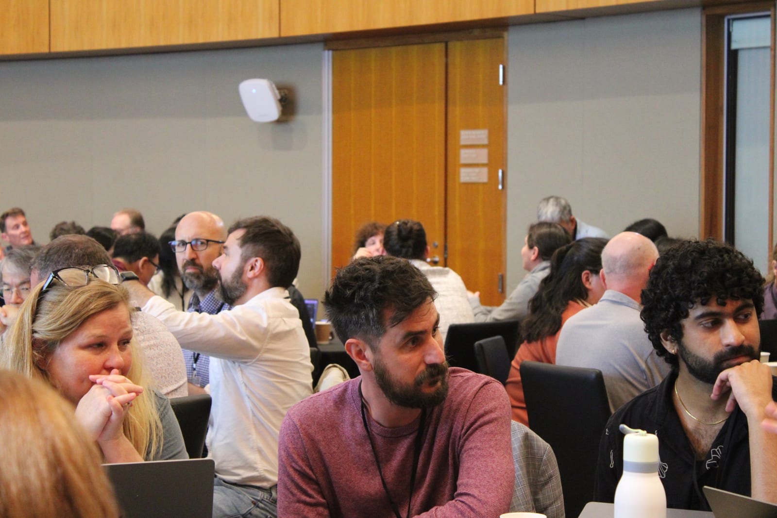 Stephen MacNeil in conversation during the AICSEPAR workshop.