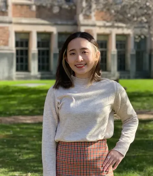 A headshot-style photograph of Katie Wang