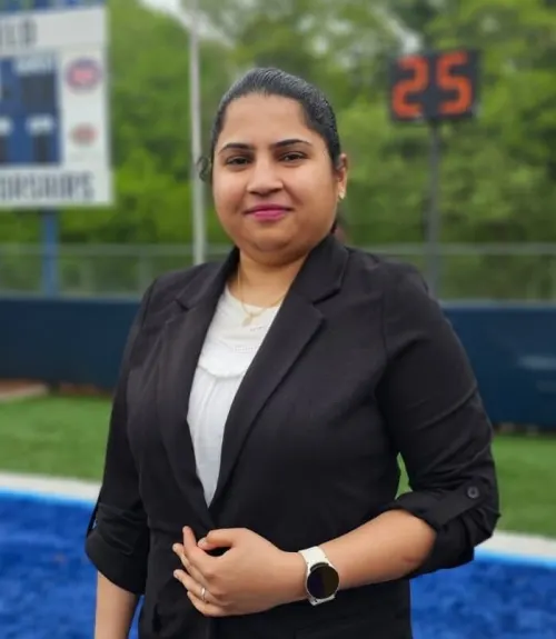 A headshot-style photograph of Mounika Ravi Hospet