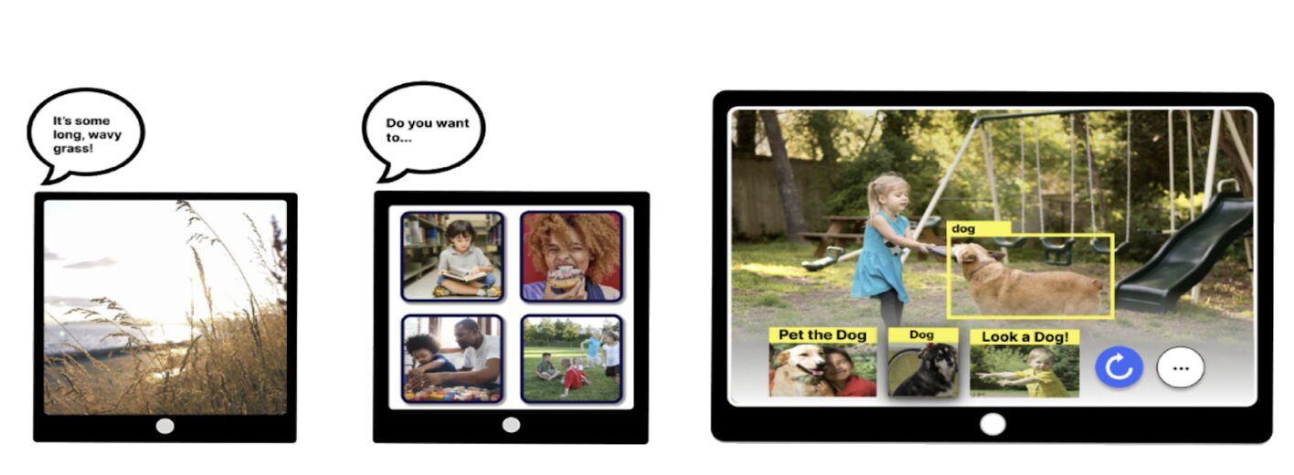 Exploring the use of Generative AI to Support Automated Just-in-Time Programming for Visual Scene Displays