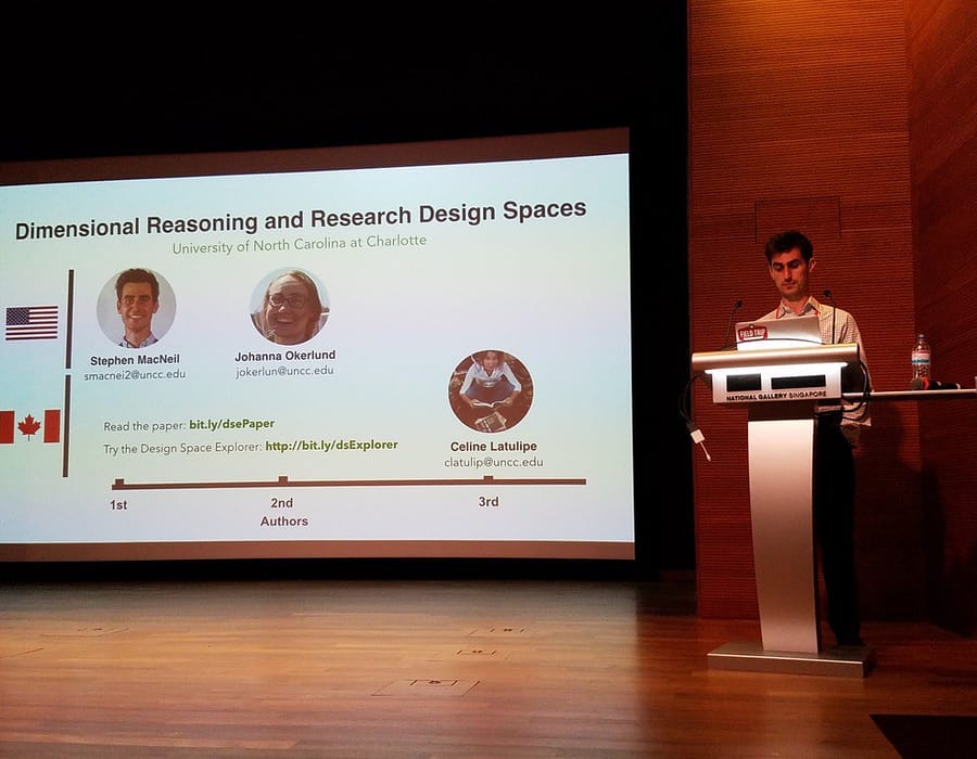 Professor Stephen MacNeil presents his research at Creativity and Cognition in Singapore