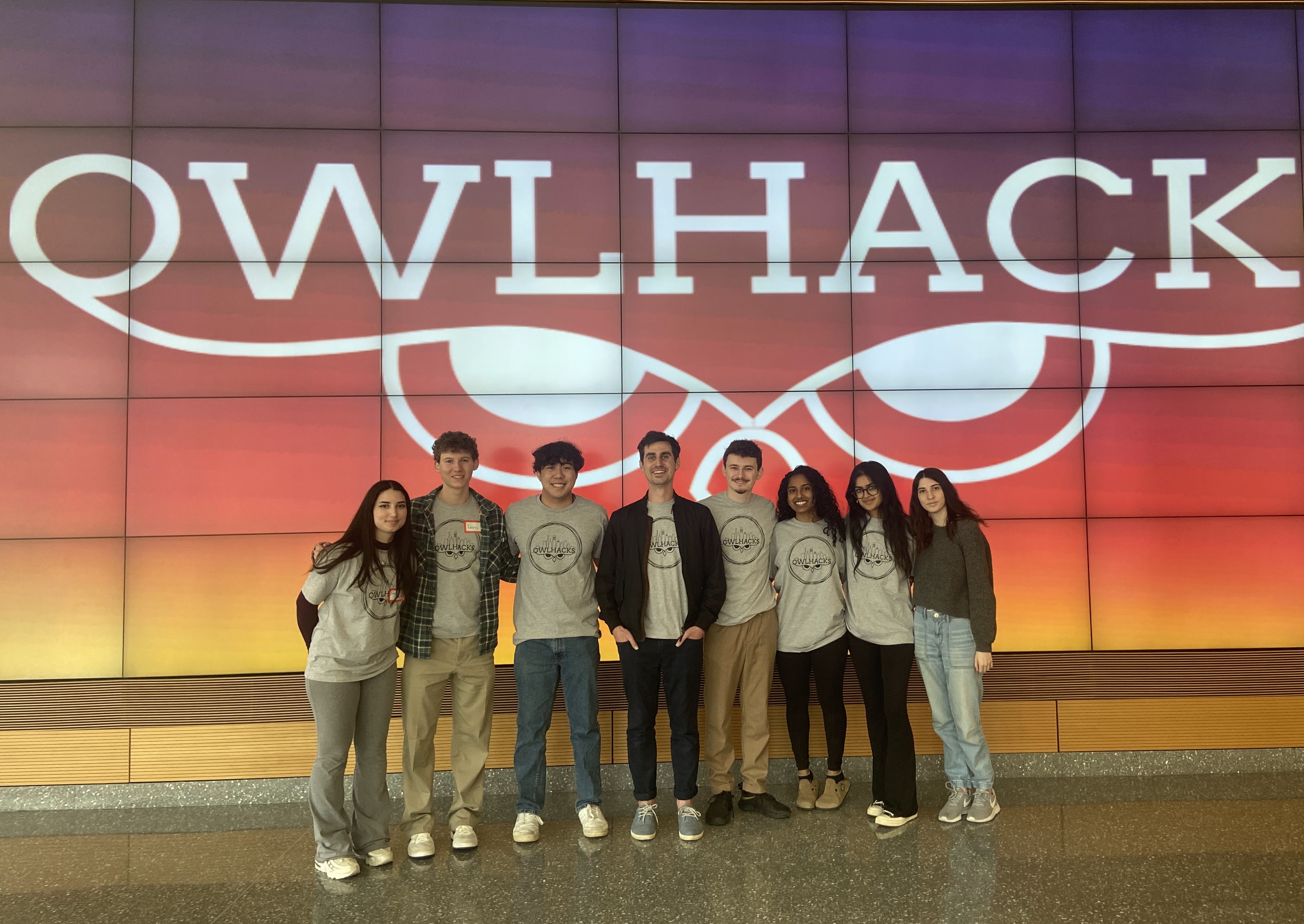 Dr. MacNeil with the original OwlHacks organizing team from 2021